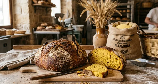 Pane Pugliese: 100% Semola di Grano Duro Rimacinata